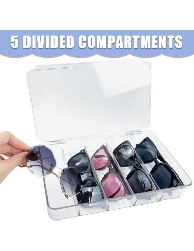 2 Organizadores de Gafas de Plástico HFYZZ con 5 Compartimentos