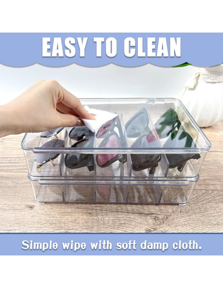 2 Organizadores de Gafas de Plástico HFYZZ con 5 Compartimentos