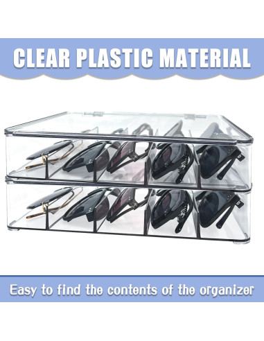 2 Organizadores de Gafas de Plástico HFYZZ con 5 Compartimentos