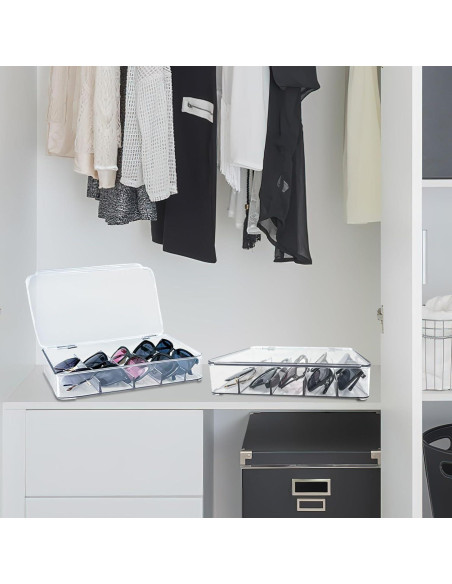 2 Organizadores de Gafas de Plástico HFYZZ con 5 Compartimentos