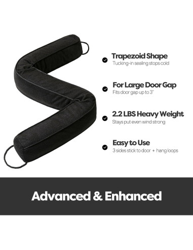 Tapón de Draft Comfyanno 96,5 cm Negro para Puerta