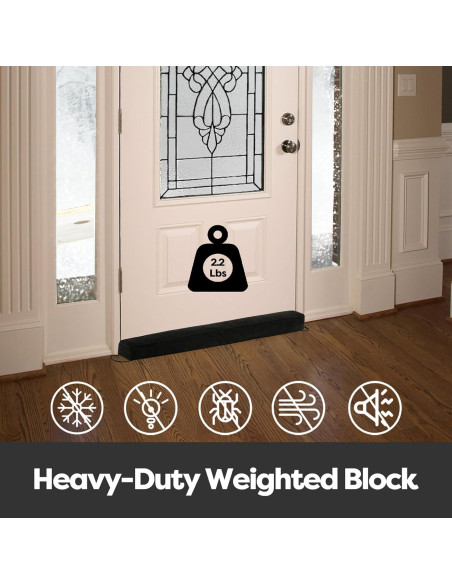 Tapón de Draft Comfyanno 96,5 cm Negro para Puerta