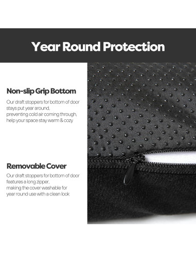 Tapón de Draft Comfyanno 96,5 cm Negro para Puerta
