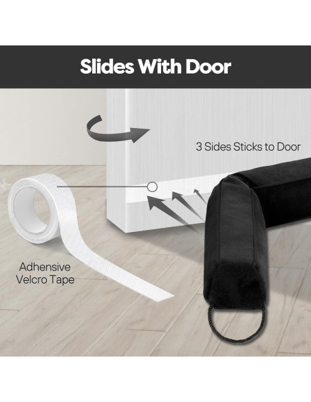 Tapón de Draft Comfyanno 96,5 cm Negro para Puerta