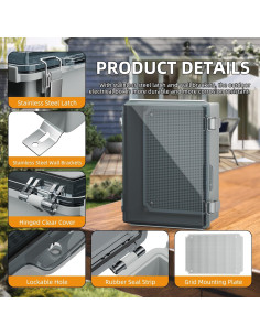 Caja Eléctrica Exterior Impermeable Joinfworld 14x19x29 cm 2