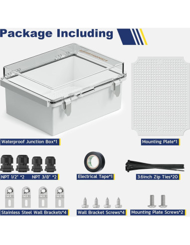 Caja Eléctrica Impermeable Haisstronica 22x17x11cm IP67