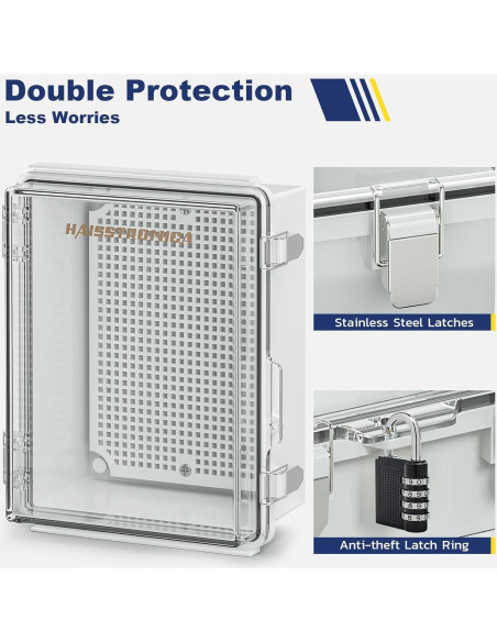 Caja Eléctrica Impermeable Haisstronica 22x17x11cm IP67