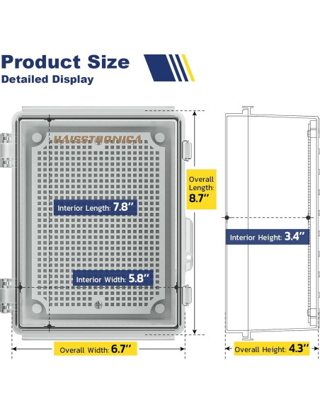 Caja Eléctrica Impermeable Haisstronica 22x17x11cm IP67