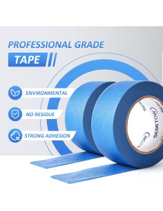 10 Rollos de Cinta de Pintor Azul 5 cm x 50 m SEBETOW 2
