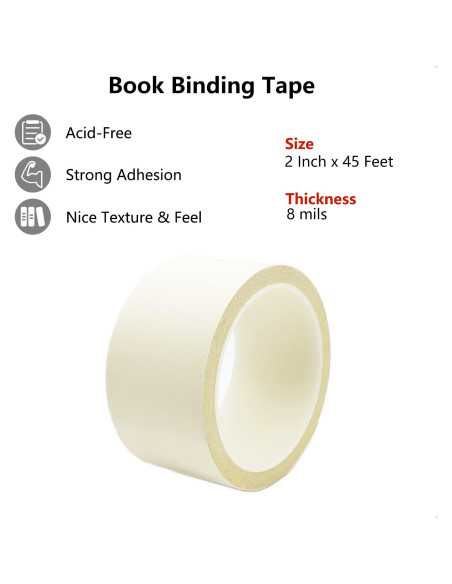 Cinta de Encuadernación Blanca Topiverse 5,08 cm x 7,32 m