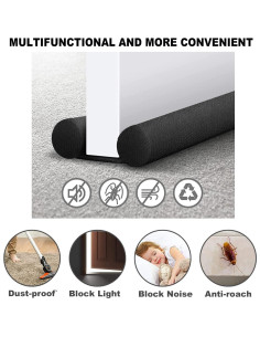 Detenedor de Corrientes de Aire Gigbuff 30-36" Negro Impermeable 2