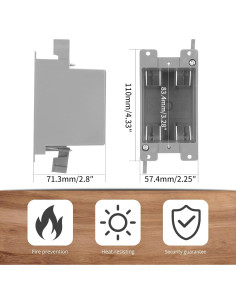 Caja de Salida Eléctrica HUIXHAO 1 Gang 14 Pulgadas Cúbicas 2
