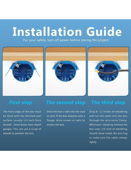 Caja eléctrica de techo redonda 1 gang XGGYA 20 Pulgadas
