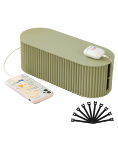 Caja Organizadora de Cables FABROK Pequeña Verde con 10 Bridas