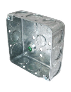 Maxmoral 2 Cajas Eléctricas Cuadradas 10x10 cm Acero Galvanizado 2