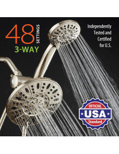 Ducha de Lluvia AquaDance 7" con Ducha de Mano y Manguera 1,52m 2