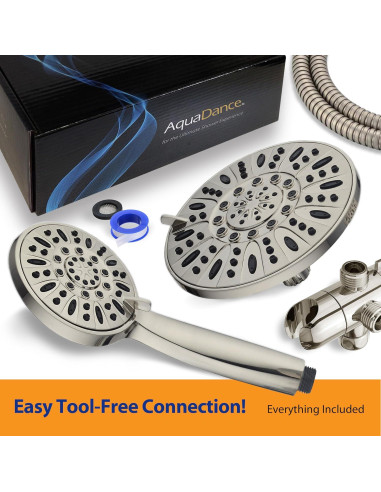 Ducha de Lluvia AquaDance 7" con Ducha de Mano y Manguera 1,52m