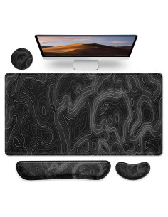 Gimars Almohadilla de Mouse y Reposamuñecas Ergonómico 3 en 1