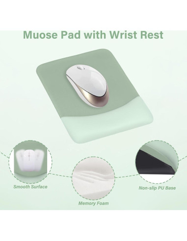 Soporte Reposamuñecas Ergonómico MOSISO Verde 43x7.5cm