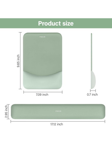 Soporte Reposamuñecas Ergonómico MOSISO Verde 43x7.5cm