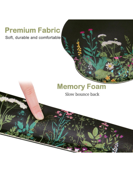 Almohadilla Ergonómica G JGOO con Reposamuñecas para Teclado y Ratón