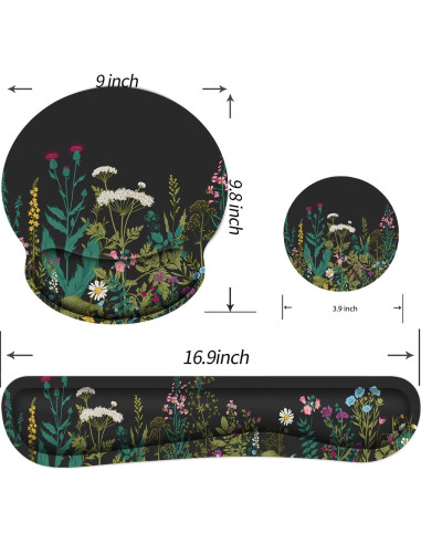 Almohadilla Ergonómica G JGOO con Reposamuñecas para Teclado y Ratón