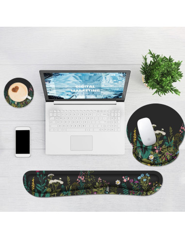 Almohadilla Ergonómica G JGOO con Reposamuñecas para Teclado y Ratón