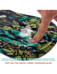 Almohadilla Ergonómica KUOSGM con Soporte para Muñeca Floral 2