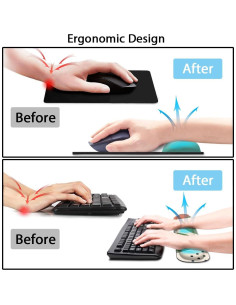Juego Almohadillas Ergonómicas HOPONY Teclado y Ratón 2