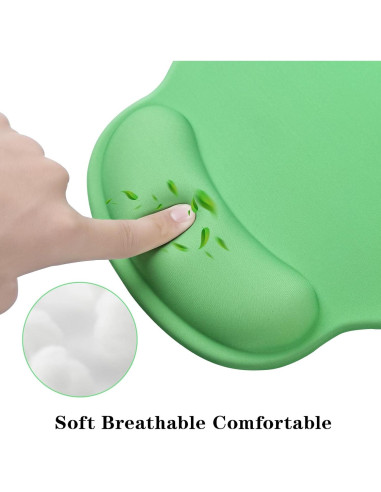 Almohadilla para Mouse Ergonómica KEPUTAIER Verde con Reposamuñecas