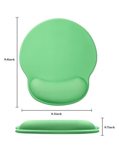 Almohadilla para Mouse Ergonómica KEPUTAIER Verde con Reposamuñecas