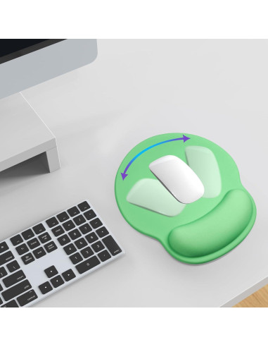 Almohadilla para Mouse Ergonómica KEPUTAIER Verde con Reposamuñecas