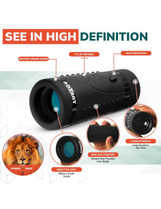 Monocular ROXANT 6x30 Alta Definición con Prisma BAK4 2