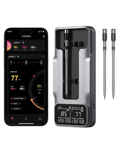 Termómetro de carne Bluetooth Bthebbqer Dos Probe 01