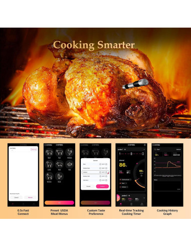 Termómetro de carne Bluetooth Bthebbqer Dos Probe 01