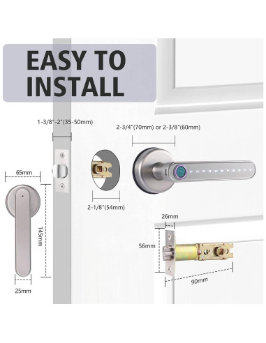 Cerradura Inteligente Laxre Biométrica Bluetooth 5 en 1