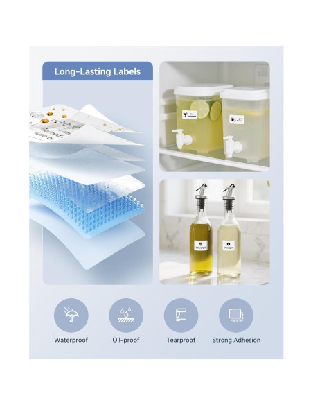 Conjunto 3 Rollos Etiquetas NIIMBOT 50x30mm Impermeables