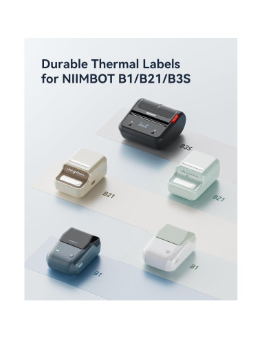 Conjunto 3 Rollos Etiquetas NIIMBOT 50x30mm Impermeables