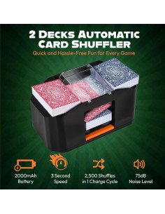 Barajador Automático LOVE YOU ShufflePro 2 Barajas Silencioso 2