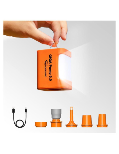 Bomba de Aire Portátil Aerogogo GP5FBA 5kPa 300L/min Naranja