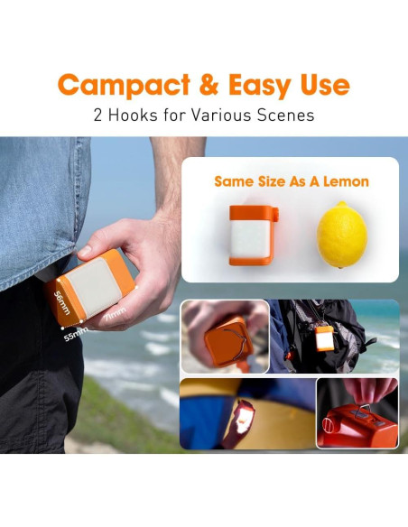 Bomba de Aire Portátil Aerogogo GP5FBA 5kPa 300L/min Naranja