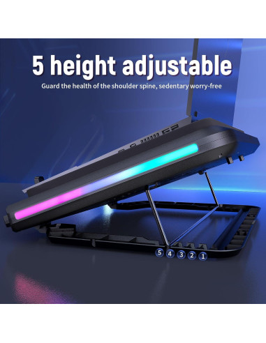 Base de Enfriamiento para Laptop Gaming Katruy 14-21" RGB