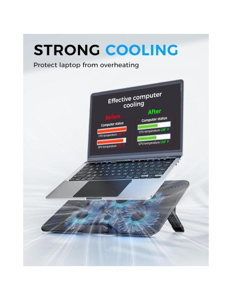 Base de Enfriamiento AICHESON para Laptop 6 Ventiladores 33-43 cm