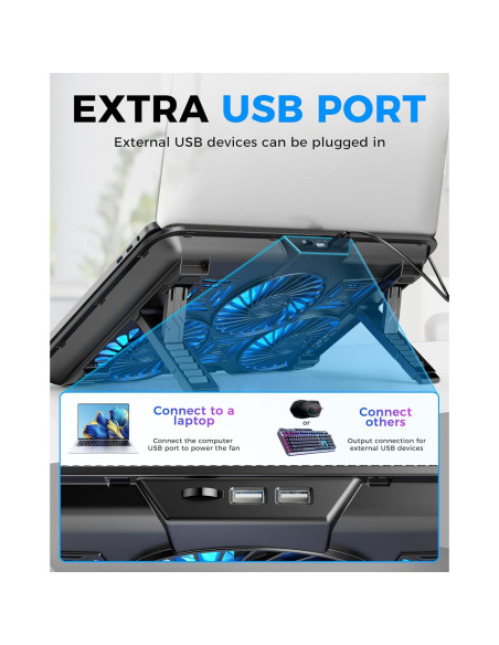 Base de Enfriamiento AICHESON para Laptop 6 Ventiladores 33-43 cm