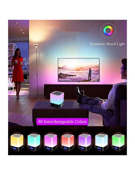 Altavoz Bluetooth HoaBoly con Reloj Despertador y Luz LED
