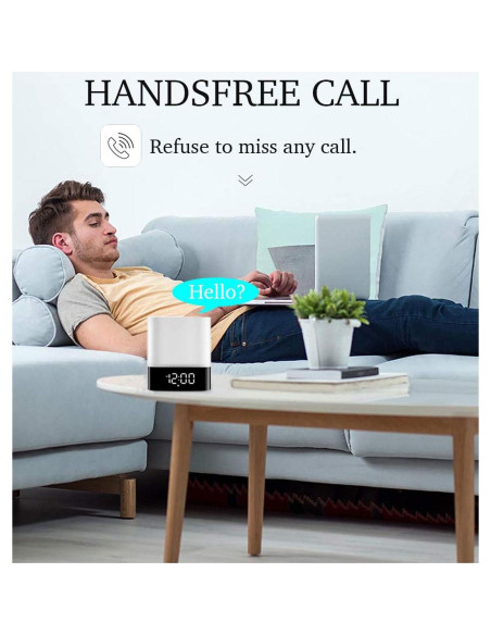 Altavoz Bluetooth HoaBoly con Reloj Despertador y Luz LED