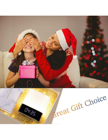 Altavoz Bluetooth HoaBoly con Reloj Despertador y Luz LED