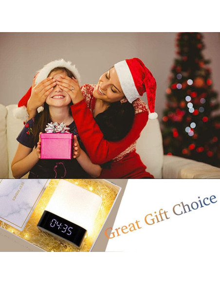 Altavoz Bluetooth HoaBoly con Reloj Despertador y Luz LED