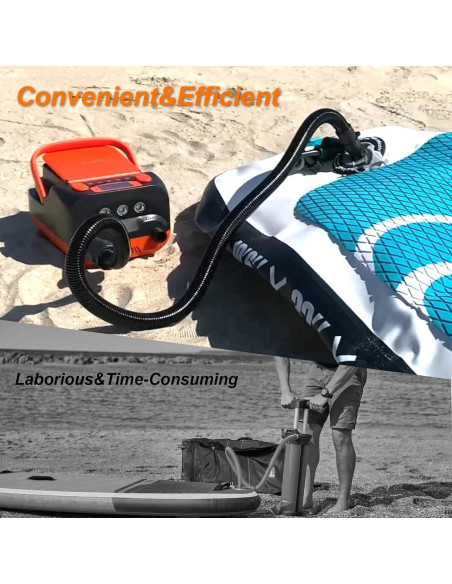 Bomba de Aire Eléctrica AGPTEK 16PSI 12V Recargable para SUP