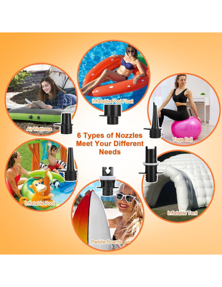 Bomba de Aire Eléctrica AGPTEK 16PSI 12V Recargable para SUP